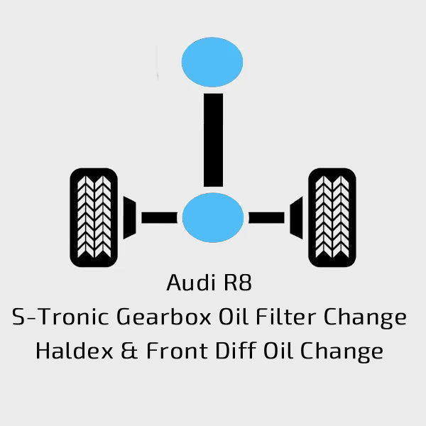 Audi R8 5.2 V10 (Second Generation 4S 2015–onwards) - S-Tronic Gearbox Oil Filter Change - Haldex & Front Diff Oil Change